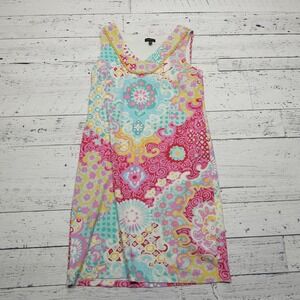Talbots Dress Womens XS Sleeveless Boho Floral‎ Print Summer Casual Sundress